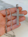 Big Bling Cross In White