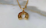 Gold Plated Lucky Horseshoe Necklace