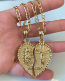 Jesus And Mary Breakable Heart With Two Chains