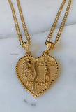 Jesus And Mary Breakable Heart With Two Chains