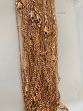 Thin 18 Inch Rose Gold Plated Figaro Chain