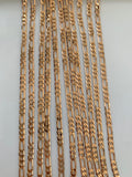 Medium Width Rose Gold Plated Figaro Chains In Multiple Lengths