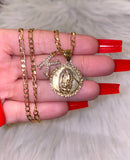 Round Mother Mary With Initial