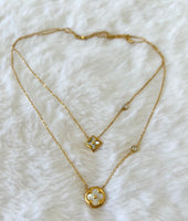 Layered Blossom & Star Necklace