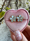 Enamel Flower Studs (teal)