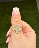 Diamond Flower Ring (White)