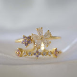 Opal Floral Ring