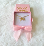 Gold Bow & Initial (Figaro Chain)