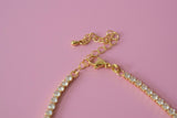 Bezel Heart Tennis Necklace