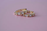 Marquise Huggie Hoops