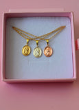 Small Oval In 3 Colors (Rolo Chain)