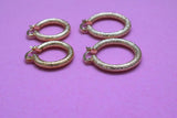 Hammered Tube Hoops In 2 Sizes