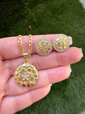 Round Star Nugget & Earrings- Package Deal