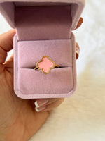 Pink Clover Ring