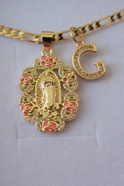 Icy La Rosa de Guadalupe & Initial (Pink)