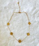 Gold 5 Clover Necklace