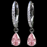 Pear Shape Dangle Earrings (pink)