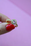 Gold Halo Ring (Pink)