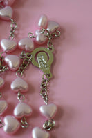 Pink Heart Rosary