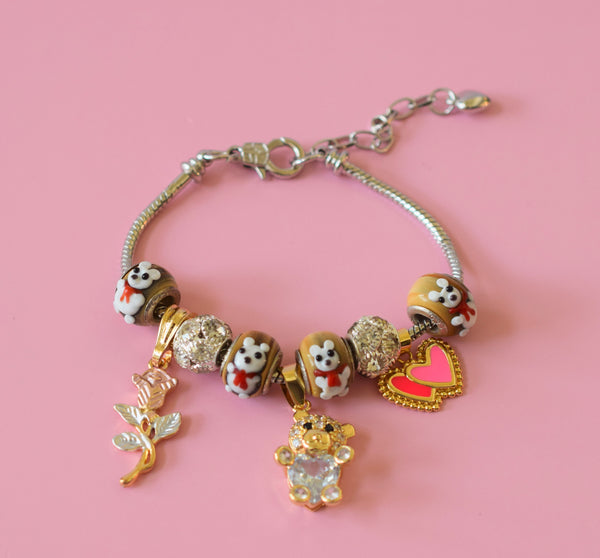 Teddy Bear Charm Bracelet