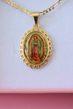 Floral Oval Our Lady Guadalupe Photo