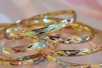 Diamond Cut Tricolor 7 Bangle Set