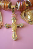 Cross & Mary Charm Bracelet