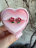 Delilah Flower Studs (Magenta)