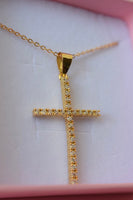 Large Diamond Cross (Rolo Chain)