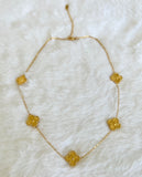 Gold 5 Clover Necklace