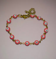 Bubble Gum Pink Eye Bracelet