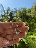 Spinning Flower Heart (Figaro Chain)