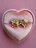 Flower Bouquet Studs (pink, blue, white)