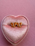 Enamel Butterfly Studs (caramel)
