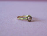 Gold Halo Ring (Pink)