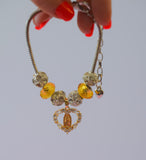 Honey Mary Heart Charm Bracelet