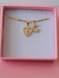 Small Tricolor Saint Jude Heart & Initial
