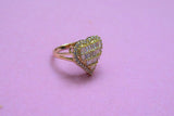 Iced Out Heart Ring