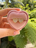 Cassie Heart Studs (Pink)