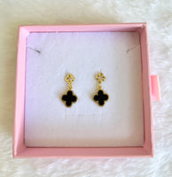 Black Clover Dangle Earrings