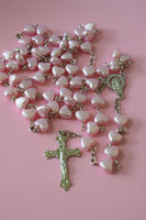 Pink Heart Rosary