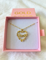 Diamond Mama Heart (Rolo Chain)