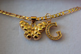 Butterfly Nugget & Initial
