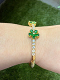 Emerald Flower Bangle
