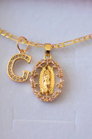 Pink Marquise Mary & Initial