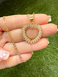 Baguette Heart Necklace