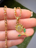 Dangling Sunflower Necklace