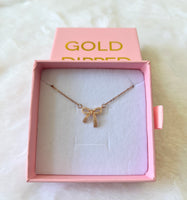 Rose Gold Bow Necklace