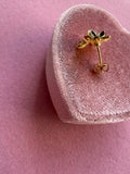 Flower Bouquet Studs (red, black,white)