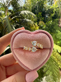 Icy Heart Bypass Ring (adjustable)